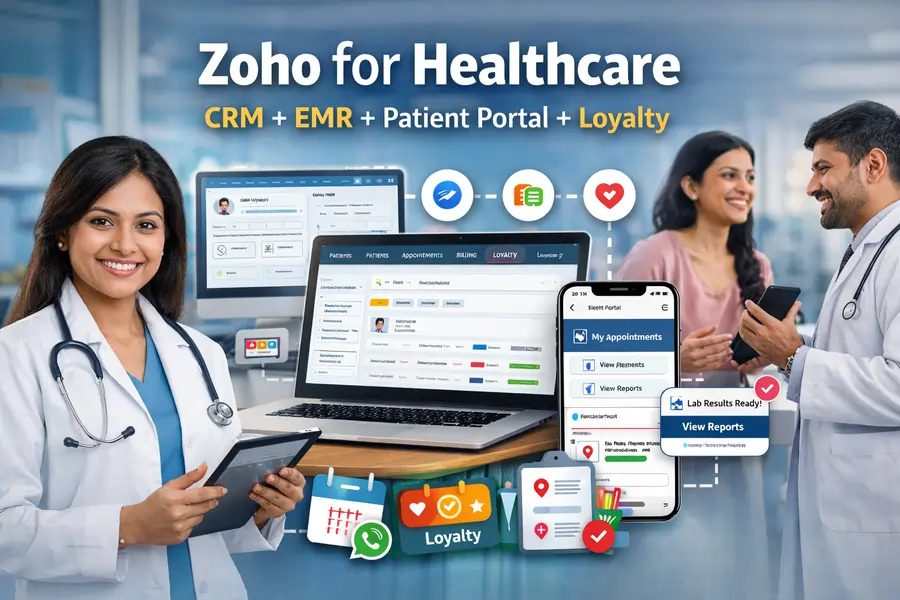 Zoho CRM for Healthcare Clinics: Patient Journey, EMR and Appointment Workflow Guide